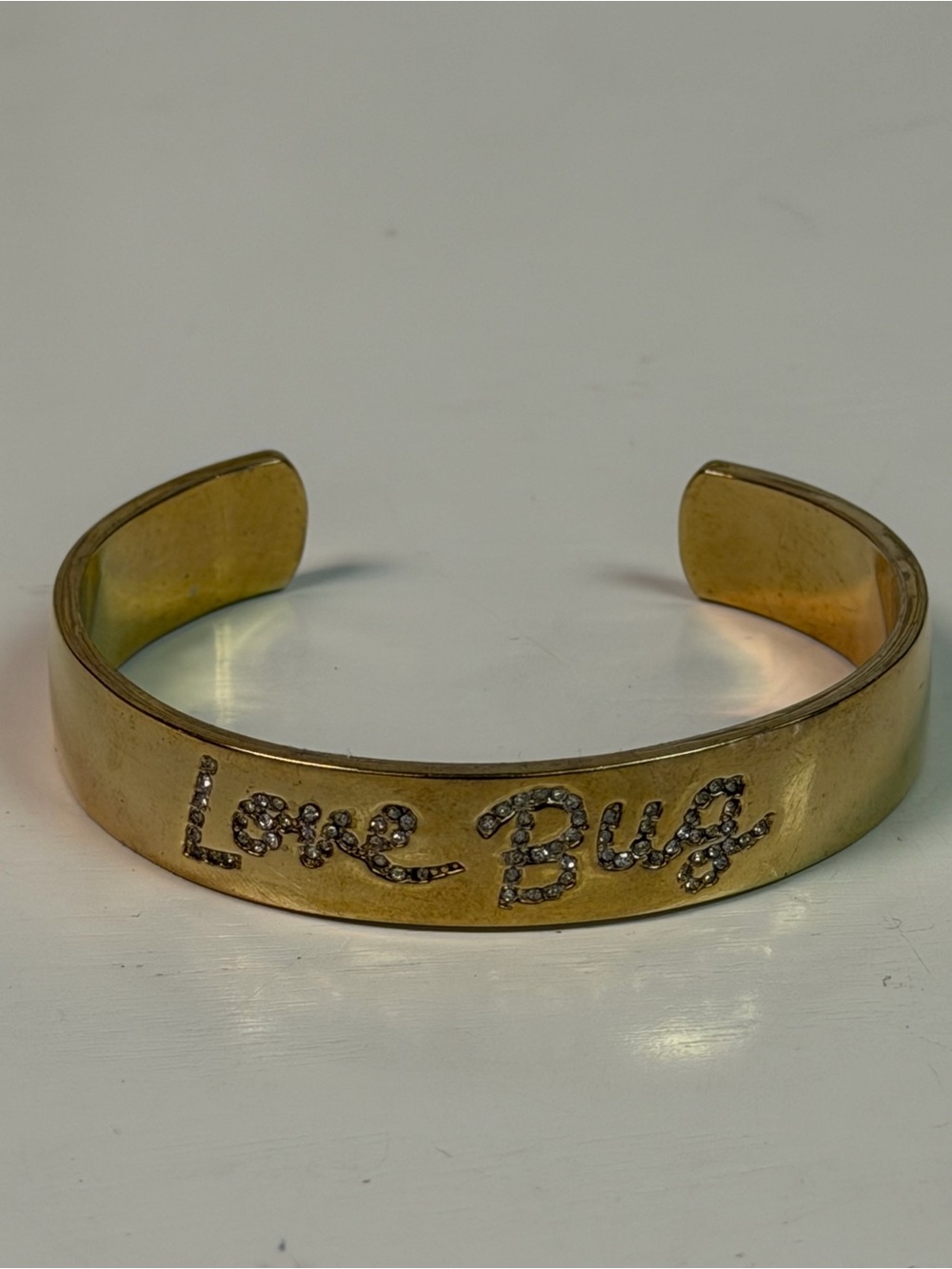 Kate Spade Love Bug Gold & Crystal Cuff Bracelet - Picture 3 of 4